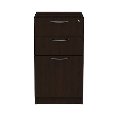Alera 15-5/8" W 3 Drawer Drawer Pedestal, Box/Box/File, Espresso, Brown, Legal; Letter VA532822ES
